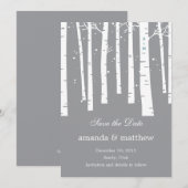 Winter Forest Wedding Save the Date Cards (Voorkant / Achterkant)