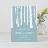 Winter Forest Wedding Save the Date Kaarten (Staand voorkant)