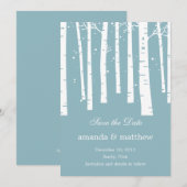 Winter Forest Wedding Save the Date Kaarten (Voorkant / Achterkant)