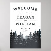 Winter Forest Wedding Welcome Poster (Voorkant)
