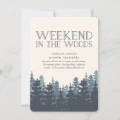 Winter Forest Weekend Getaway-uitnodiging Kaart (Voorkant)