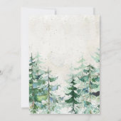Winter Forest Wild One Birthday Invitation Kaart (Achterkant)