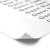 Winter Forest Wonderland met Deer Seating Chart Poster (Hoek)