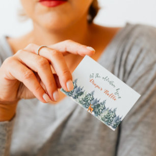 Winter Forest Woodland Animals Adventure begint me Informatiekaartje