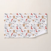 Winter Forest Woodland Dieren Aardse Kerst Bad Handdoek (Handdoek)