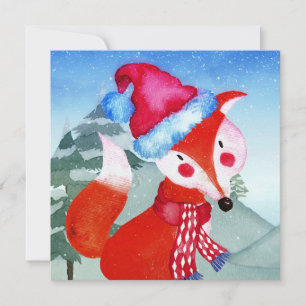 Winter Forest Woodland Friends Fox Illustratie