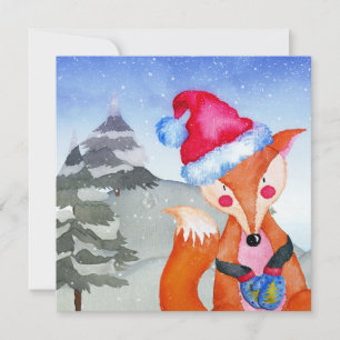 Winter Forest Woodland Friends Fox Illustratie