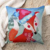 Winter Forest Woodland Friends Fox Illustratie Kussen (Deken)