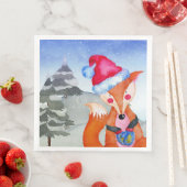 Winter Forest Woodland Friends Fox Illustratie Servetten (Insitu)