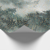 Winter Forest Woodland Golden Sneeuwval Cadeaupapier (Hoek)