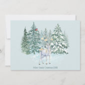 Winter Forest Woodland Herten Vakantie Party Kaart (Achterkant)