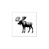 Winter Forest Woodland Moose Rubberstempel (Afrduk)