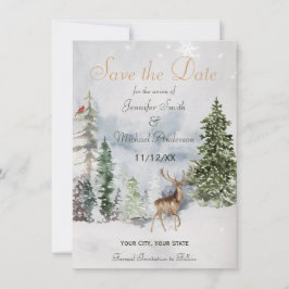 Winter Forest Woodland Save the Date