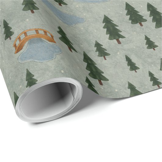 Winter Forest Wrapping Paper Cadeaupapier (Rol Hoek)