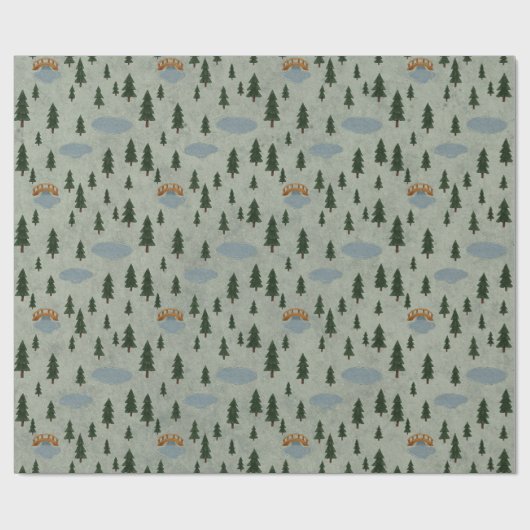 Winter Forest Wrapping Paper Cadeaupapier (Vlak)