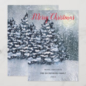 Winter ForestSneeuw bedekte dennenbomen Feestdagenkaart (Voorkant / Achterkant)