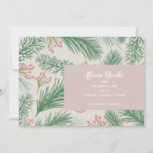 Winter Foto geboorteaankondigingen Feestdagenkaart (Achterkant)