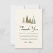 Winter Foto Kinderverjaardag Bedankkaart (Voorkant)