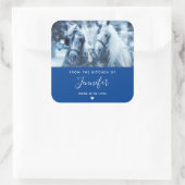 Winter Foto Kitchen Vierkante Sticker (Tas)