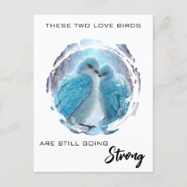 *~* Winter FOTO Liefdes Vogels AP54 Jubileum Briefkaart