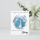 *~* Winter FOTO  Liefdes Vogels AP54 Verjaardag Briefkaart (Staand voorkant)