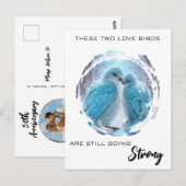 *~* Winter FOTO  Liefdes Vogels AP54 Verjaardag Briefkaart (Voorkant / Achterkant)