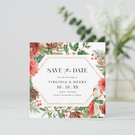 Winter Foto Save The Date (Staand voorkant)