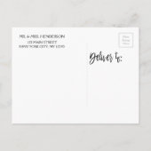 Winter Foto Save the Date Kaart (Achterkant)