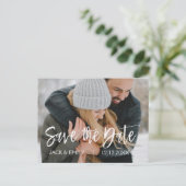 Winter Foto Save the Date Kaart (Staand voorkant)