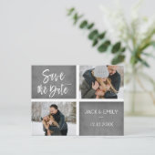 Winter Foto Save the Date Kaart (Staand voorkant)