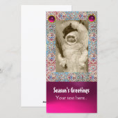 WINTER FOTO-TEMPLATE, ANGELS, PRECIES JEWELS, PARE FEESTDAGENKAART (Voorkant / Achterkant)