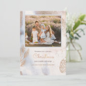 Winter Fotovakantiekaartje Feestdagenkaart (Staand voorkant)