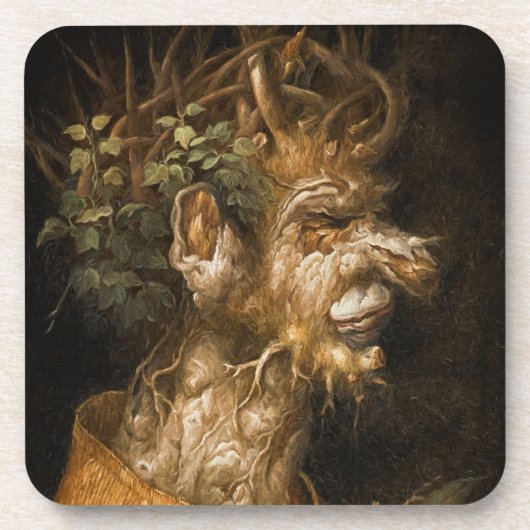 Winter Four Seasons Giuseppe Arcimboldo Bier Onderzetter (Voorkant)