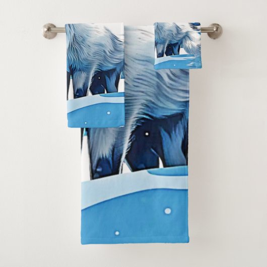 Winter Fox Art Bad Handdoek (Insitu)