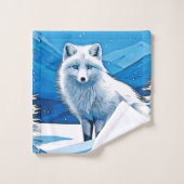 Winter Fox Art Bad Handdoek (Wasdoekje)