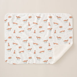 Winter Fox Baby Sherpa Deken