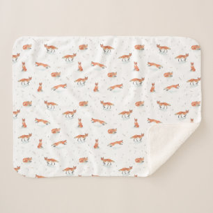 Winter Fox Baby Sherpa Deken