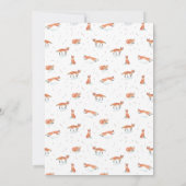 Winter Fox Baby shower Invitation Kaart (Achterkant)
