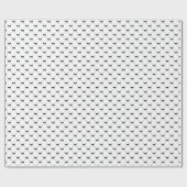 Winter Fox Black en White Patterned Cadeaupapier (Vlak)