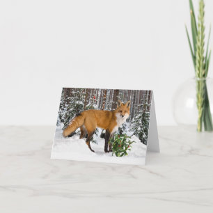 "Winter Fox"-briefkaart Notitiekaartje