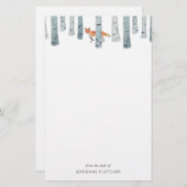 Winter Fox Briefpapier (Voorkant / Achterkant)