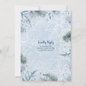 Winter Fox Cabin Sneeuw Kerstfeest Uitnodiging (Achterkant)