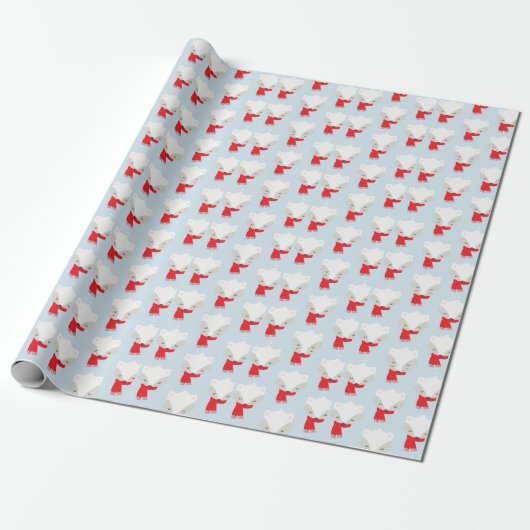 Winter Fox Cadeaupapier (Uitgerold)