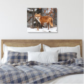 Winter Fox Canvas Print (Insitu (Slaapkamer))