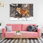 Winter Fox Canvas Print (Insitu (Woonkamer))