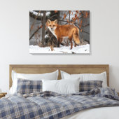 Winter Fox Canvas Print (Insitu (Slaapkamer))