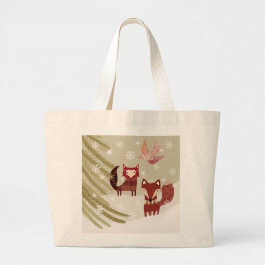 Winter Fox Canvas tas (Voorkant)