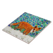 Winter Fox Ceramic Kitchen Tile Tegeltje (Zijkant)