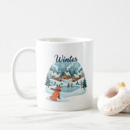 Winter Fox Ceramic Mug (11oz) Koffiemok