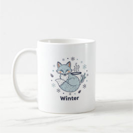 Winter Fox Coffee Mug – Cute Snowflake Ceramic Mug Koffiemok